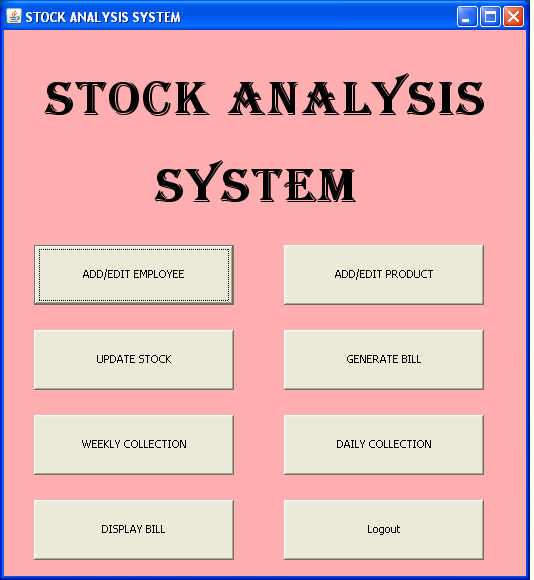 Inventory stock Management System